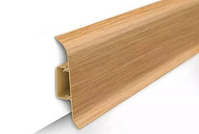 Напольный плинтус Идеал Классик К-П70п (c центральной планкой) 212 Дуб светлый, 2200мм/70мм/22мм, 1 м.п.